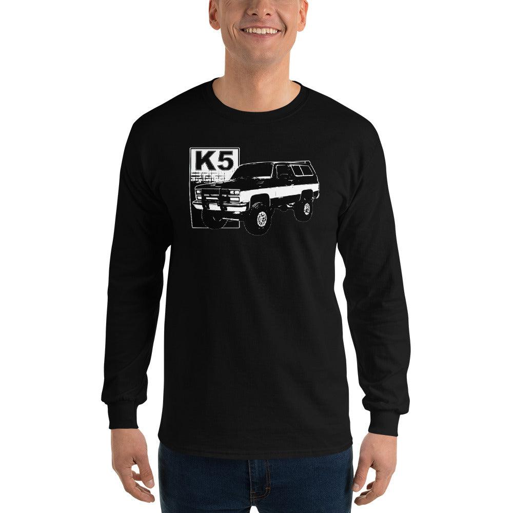 K5 Blazer Long Sleeve T-Shirt modeled in black