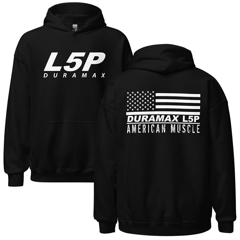 L5P Duramax with American flag design in black