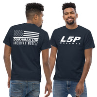 Thumbnail for L5P Duramax Shirt Mens Diesel Truck Shirt modeled in navy