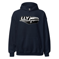 Thumbnail for LLY Duramax Hoodie Sweatshirt With Truck-In-Navy-From Aggressive Thread