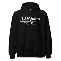 Thumbnail for LLY Duramax Hoodie Sweatshirt With Truck-In-Black-From Aggressive Thread