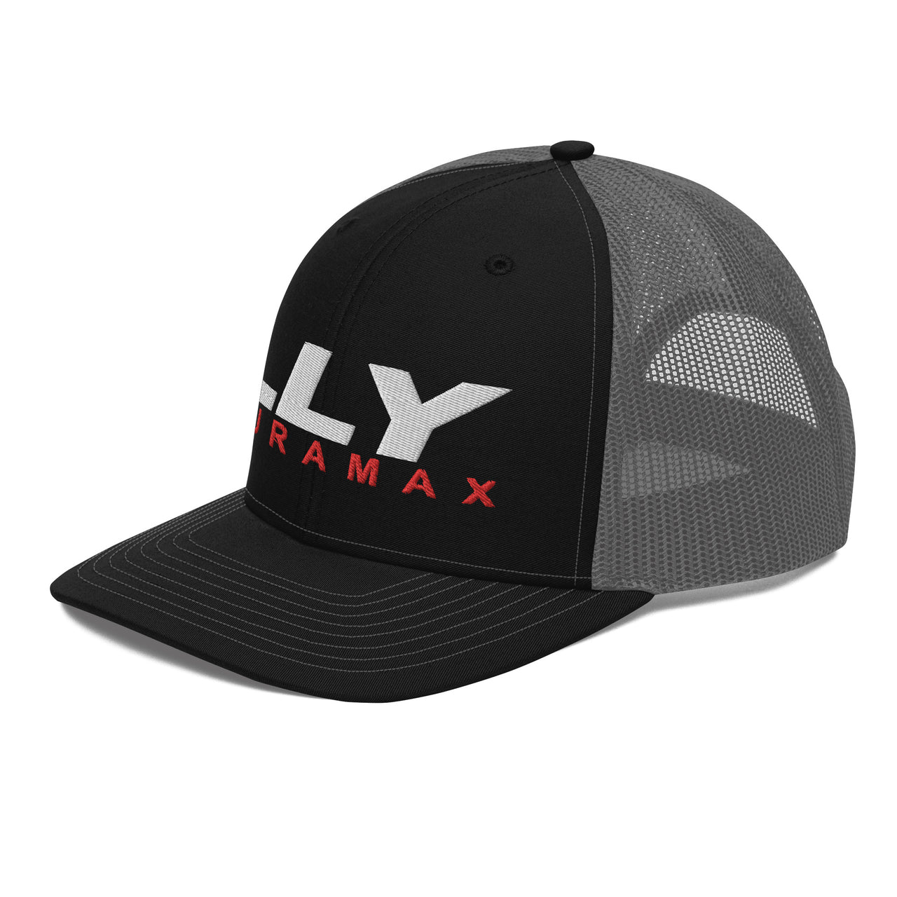 lly-duramax-trucker-cap-black-charcoal-left-front