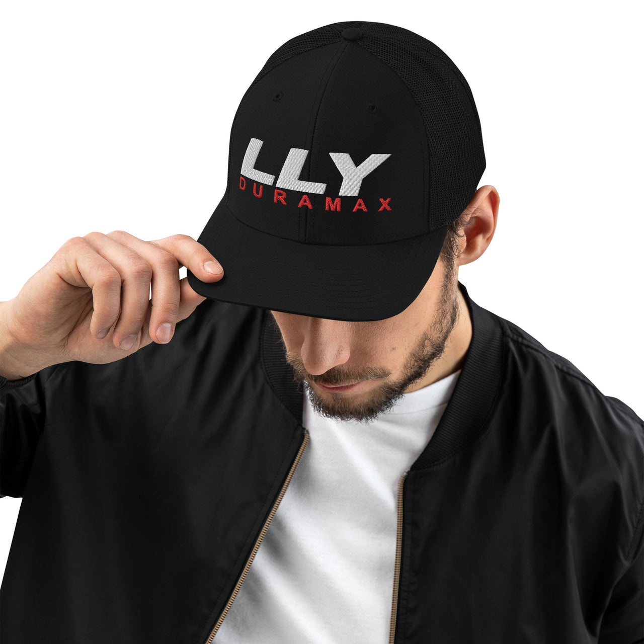 lly-duramax-trucker-cap-black-front