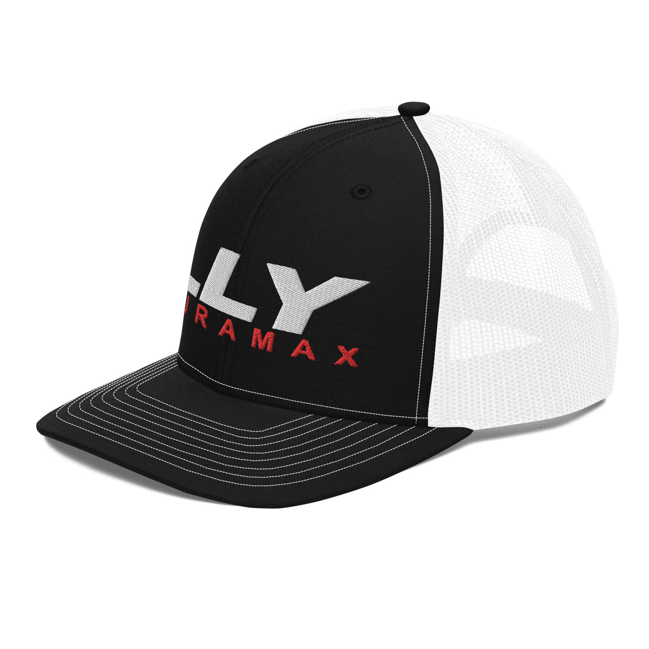 lly-duramax-trucker-cap-black-white-left-front