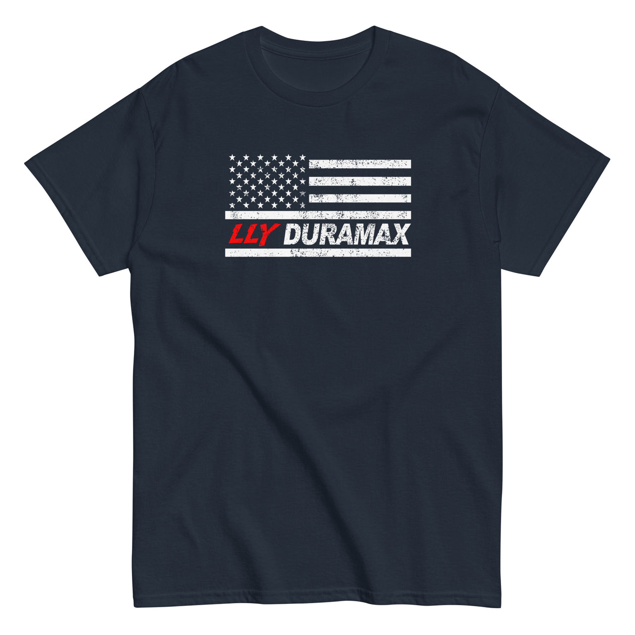 LLY American Flag Duramax T-Shirt in navy