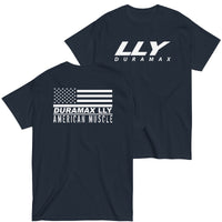Thumbnail for LLY Duramax T-Shirt American Muscle Design Flag - in navy
