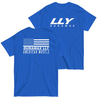 Thumbnail for LLY Duramax T-Shirt American Muscle Design Flag - in royal