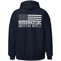 Thumbnail for LML Duramax Hoodie, Diesel Truck American Flag Sweatshirt