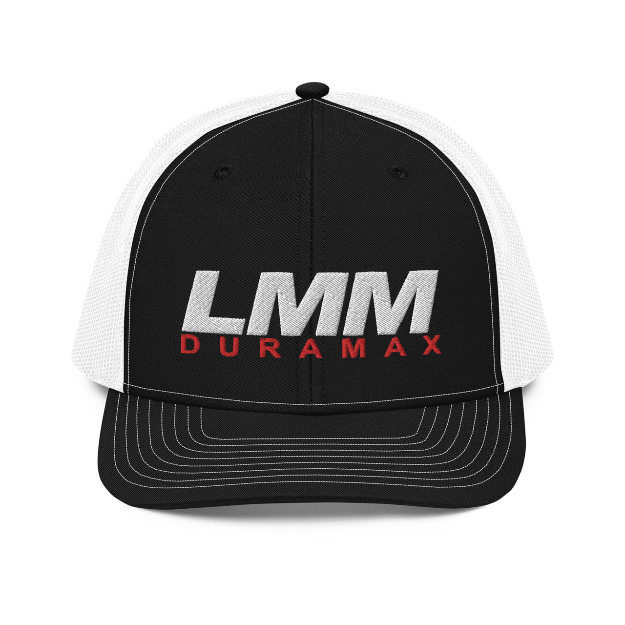 lmm-duramax-trucker-cap-black-back-trucker-cap-black-white-front