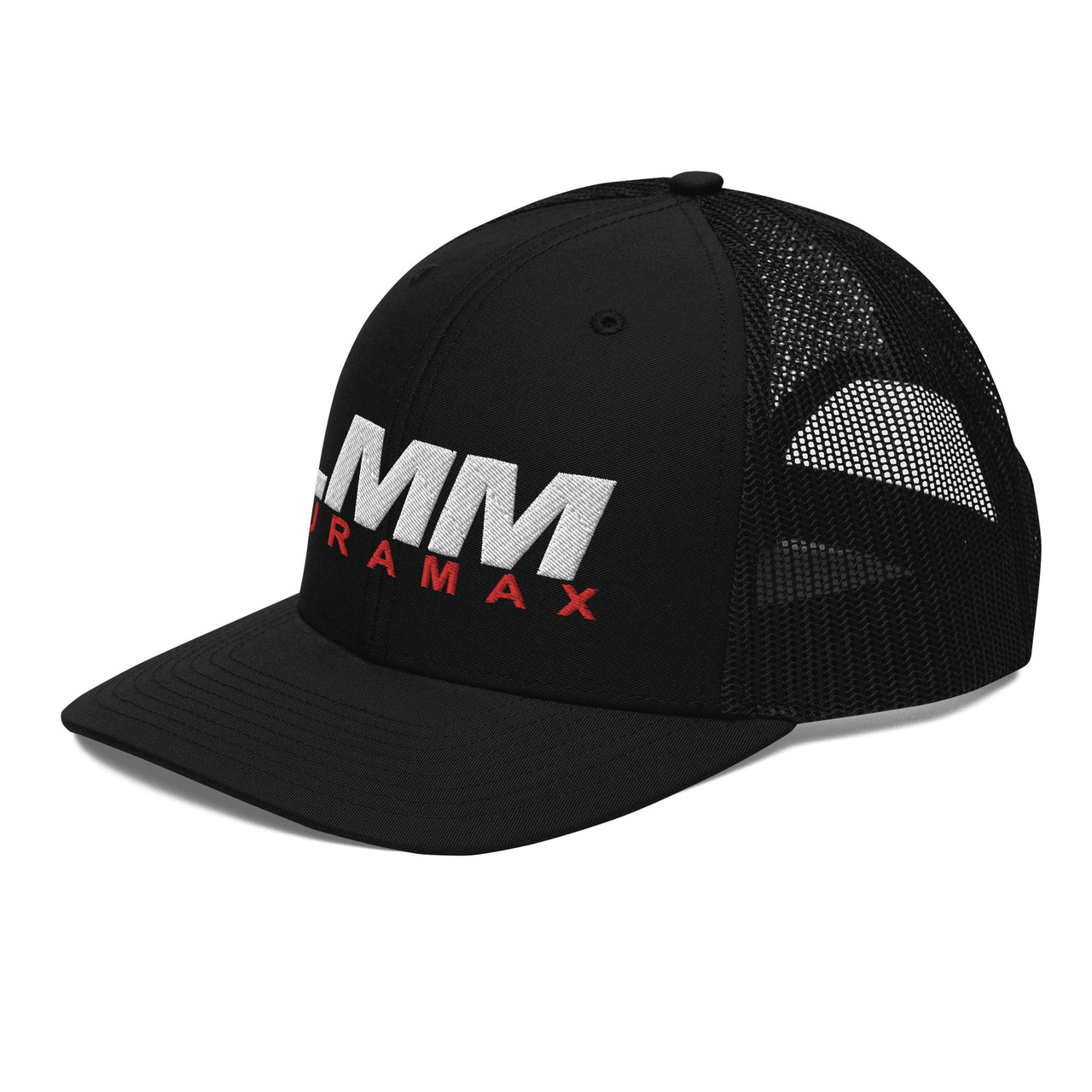 lmm-duramax-trucker-cap-black-front-left