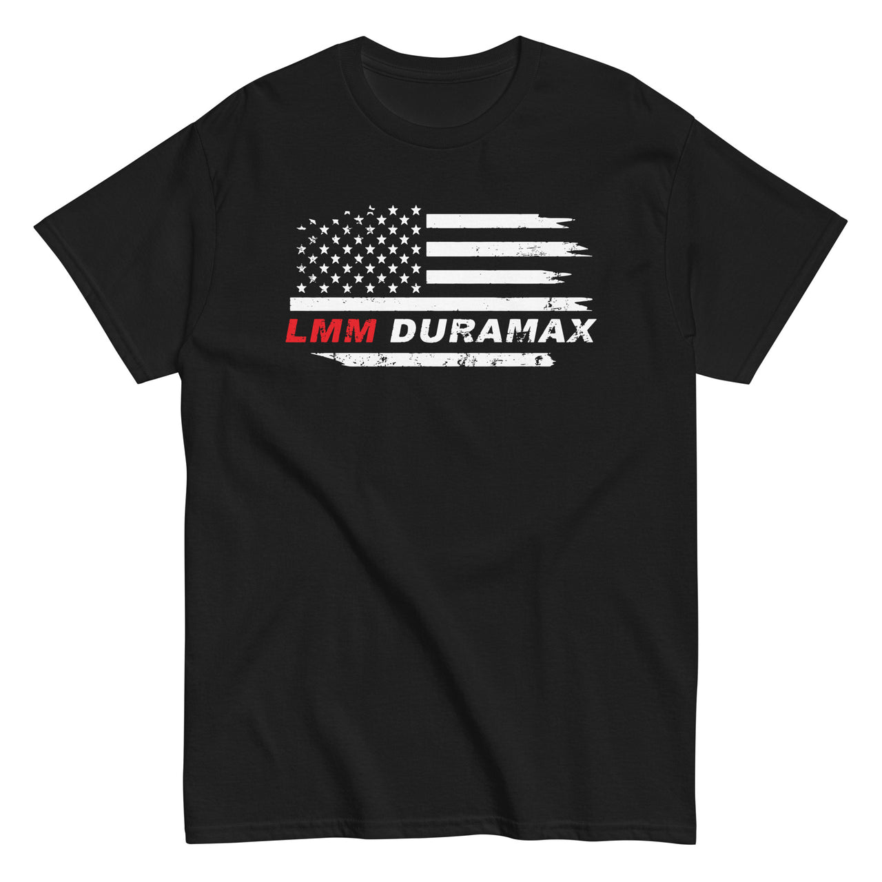 LMM Duramax T-Shirt With American Flag Design - in black