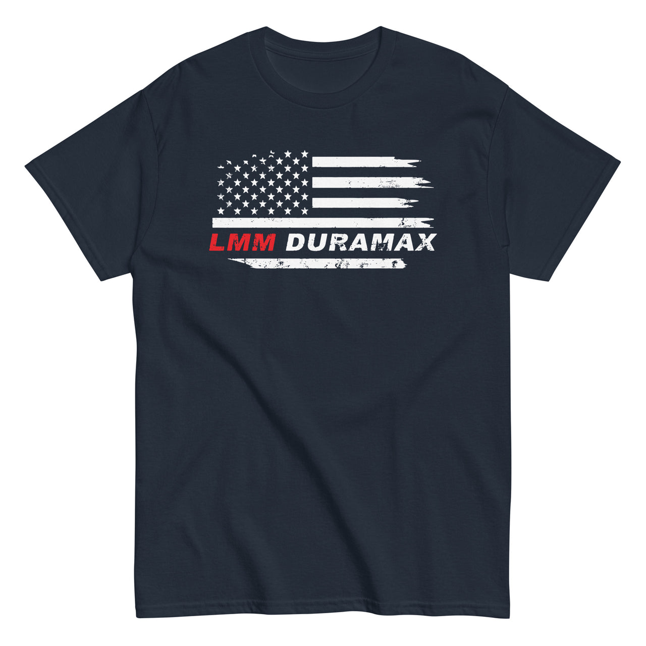 LMM Duramax T-Shirt With American Flag Design - in navy