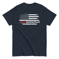 Thumbnail for LMM Duramax T-Shirt With American Flag Design - in navy