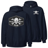 Thumbnail for Twisted Wrench Garage Mechanic Hoodie Sweatshirt in navy
