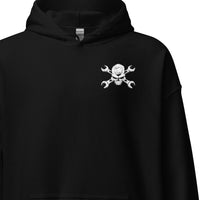 Thumbnail for Mechanic Hoodie Sweatshirt - Wont Fix For Free - close up of front print