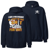 Thumbnail for Mechanic Hoodie Sweatshirt - Wont Fix For Free - in navy