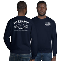 Thumbnail for Mechanic Sweatshirt - I Fix What You Cant - Crew Neck - modeled in navy