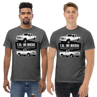 Thumbnail for men-modeling-73-IDI-Diesel-Truck-t-shirt-in-dark-heather