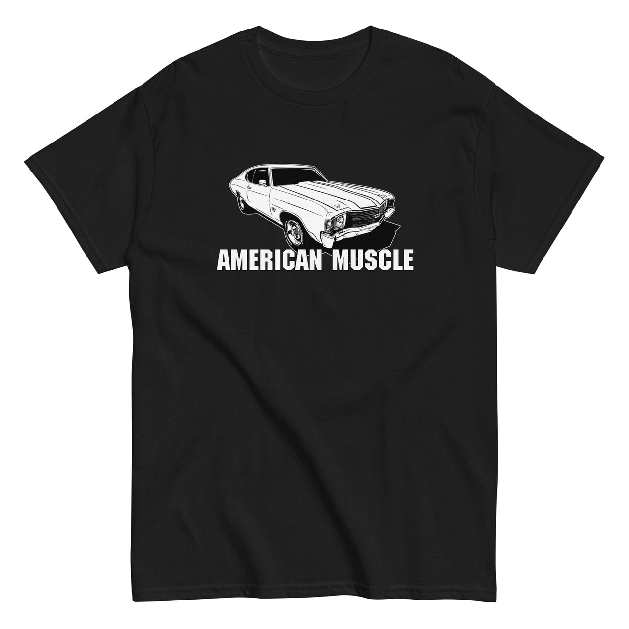 1972 Chevelle T-Shirt American Muscle Car Tee in black