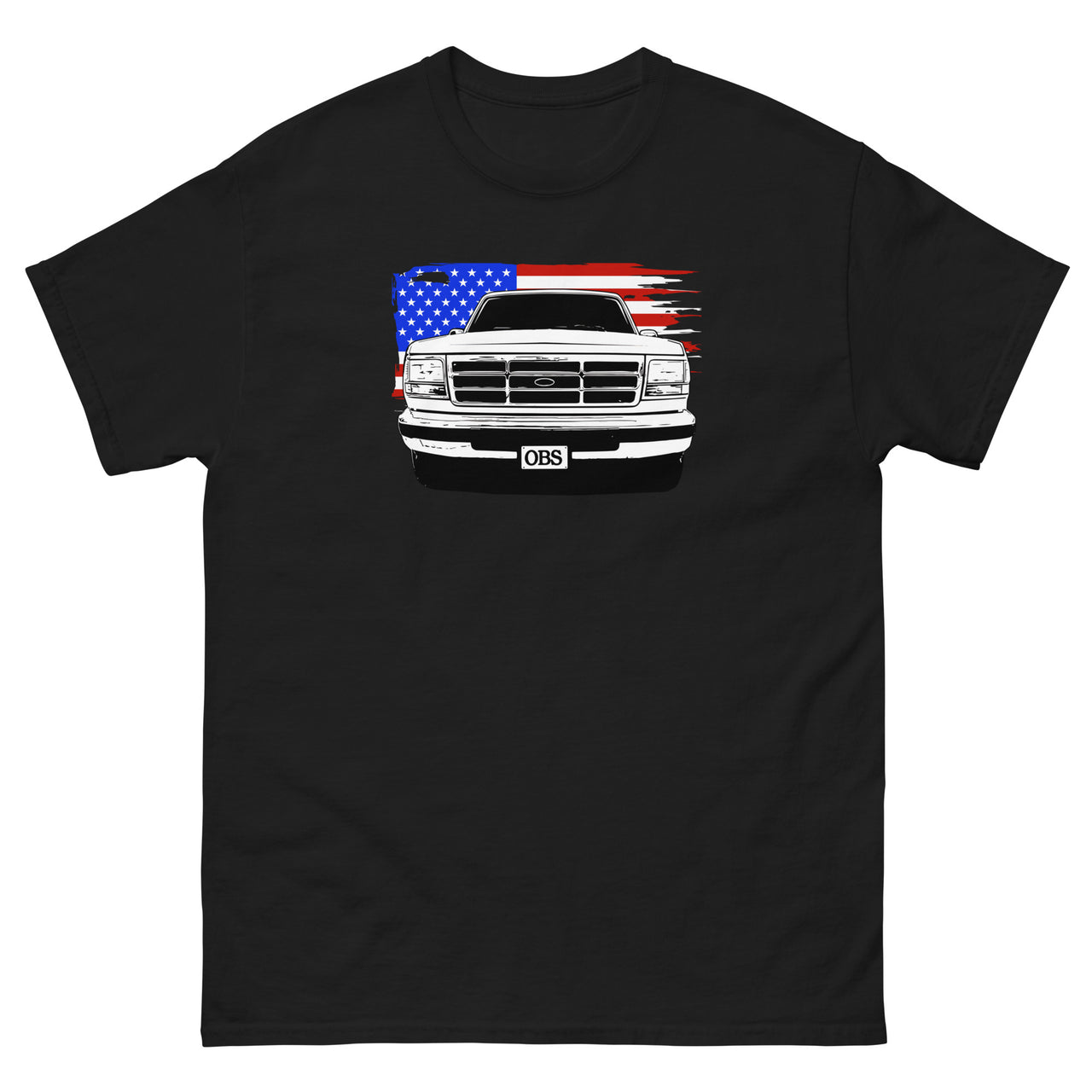 OBS Truck American Flag T-Shirt in black