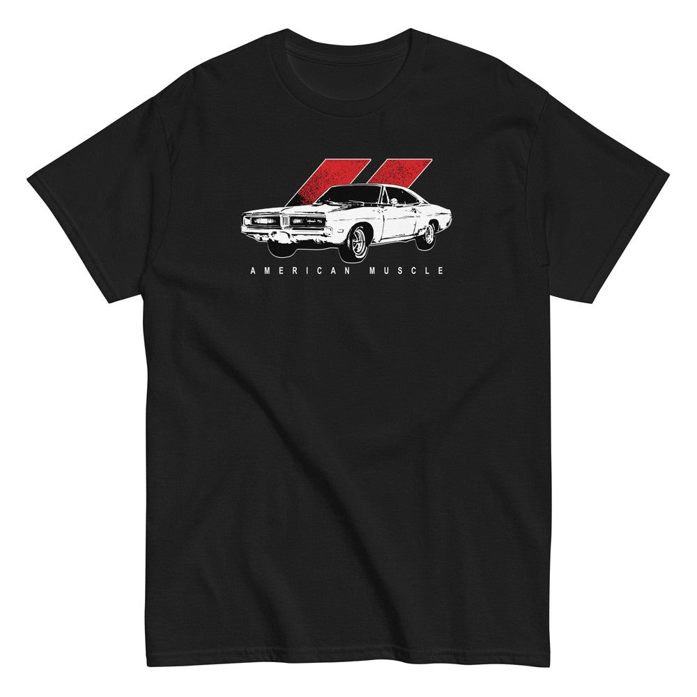 69 Charger RT Muscle Car T-Shirt in black