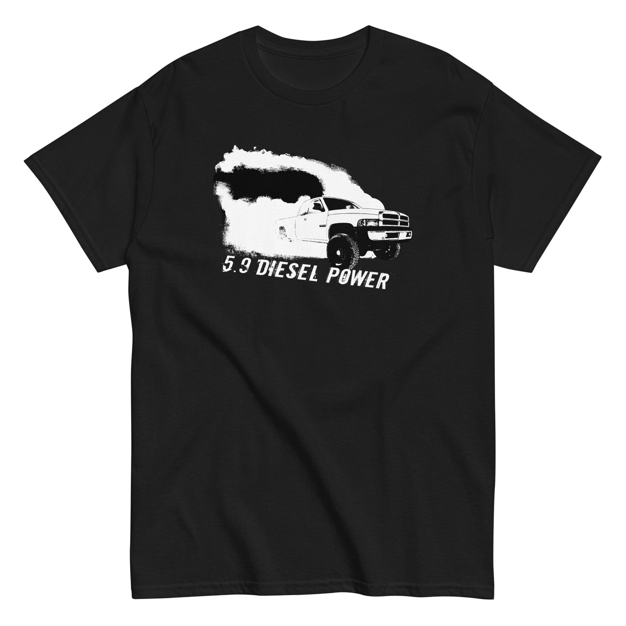 2nd Gen 5.9 Diesel Burnout Rolling Coal T-Shirt in black