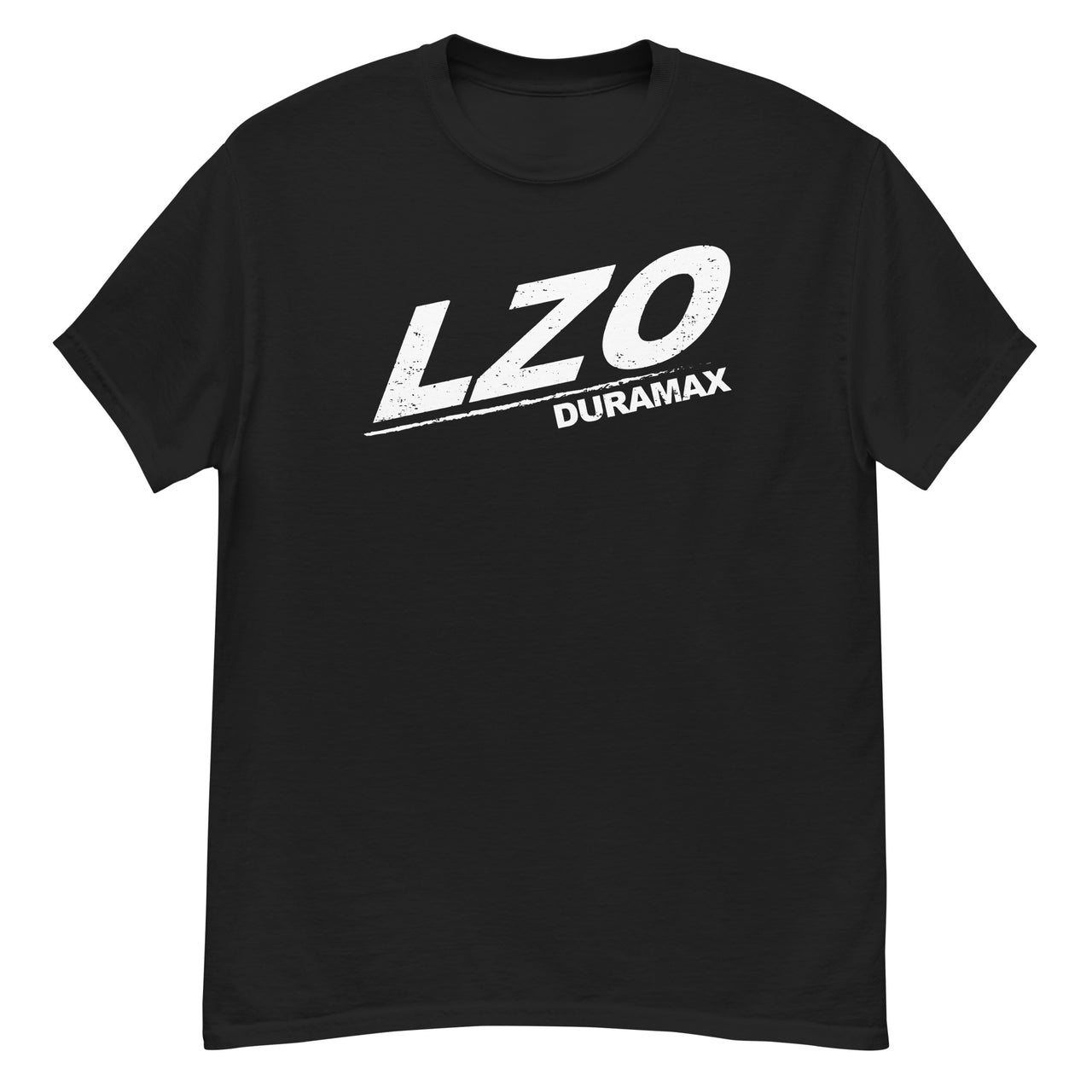 LZO Duramax T-Shirt With American Flag Design front in black