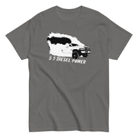 Thumbnail for 2nd Gen 5.9 Diesel Burnout Rolling Coal T-Shirt in grey