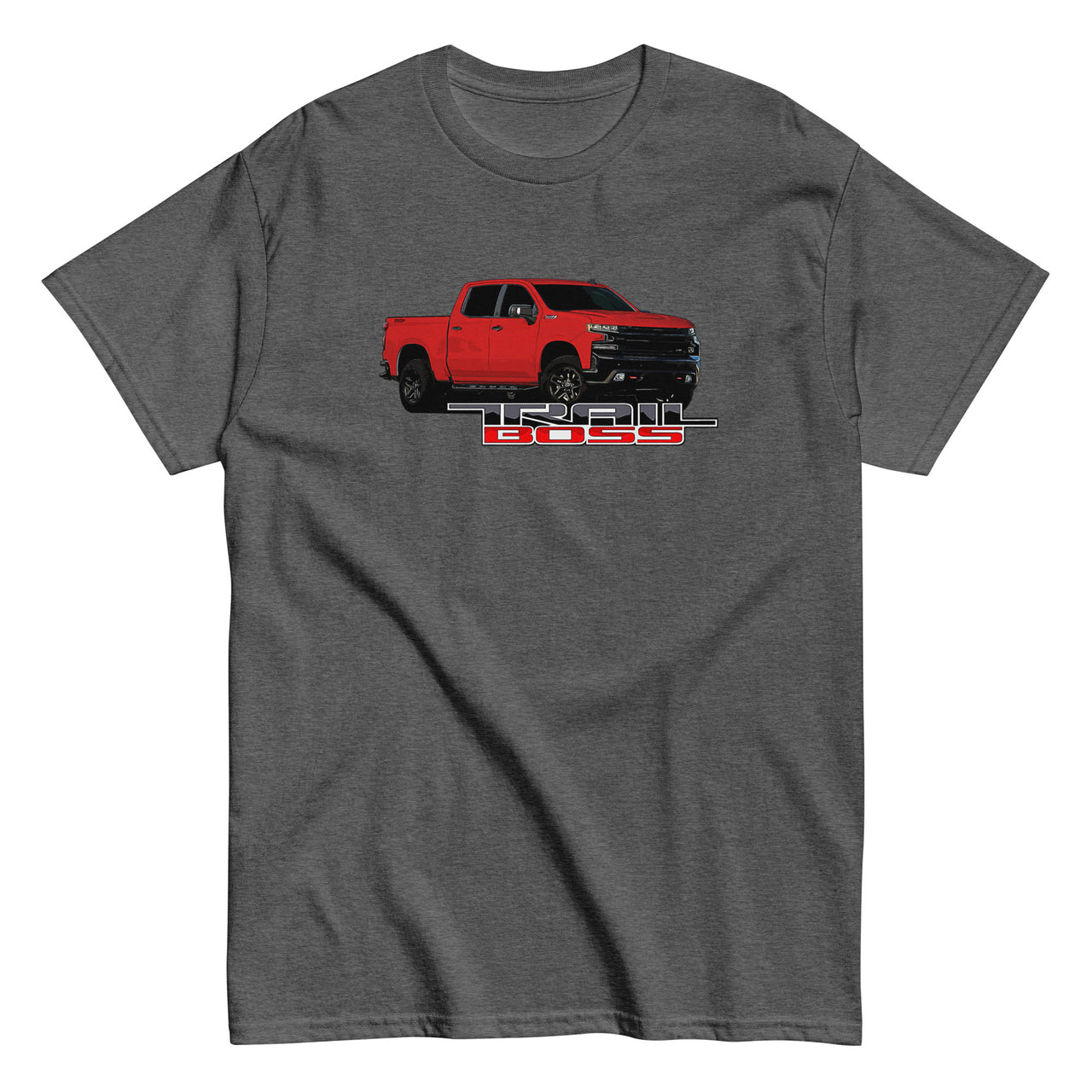 Red Trail Boss Truck T-Shirt in dark heather