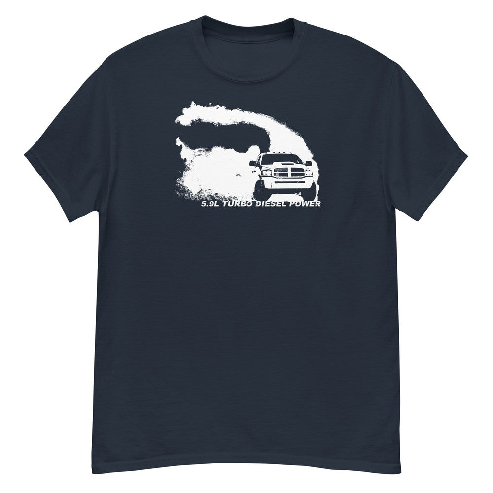 3rd Gen 5.9l Diesel Truck T-Shirt With Rolling Coal Burnout – Aggressive  Thread Truck Apparel