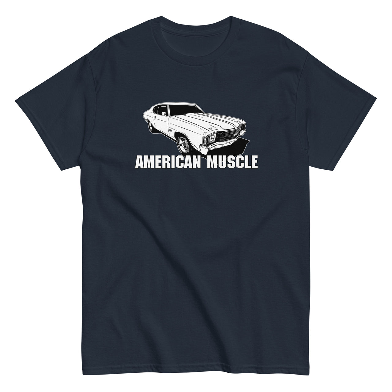1972 Chevelle T-Shirt American Muscle Car Tee in navy