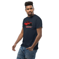 Thumbnail for Red Trail Boss Truck T-Shirt modeled in navy