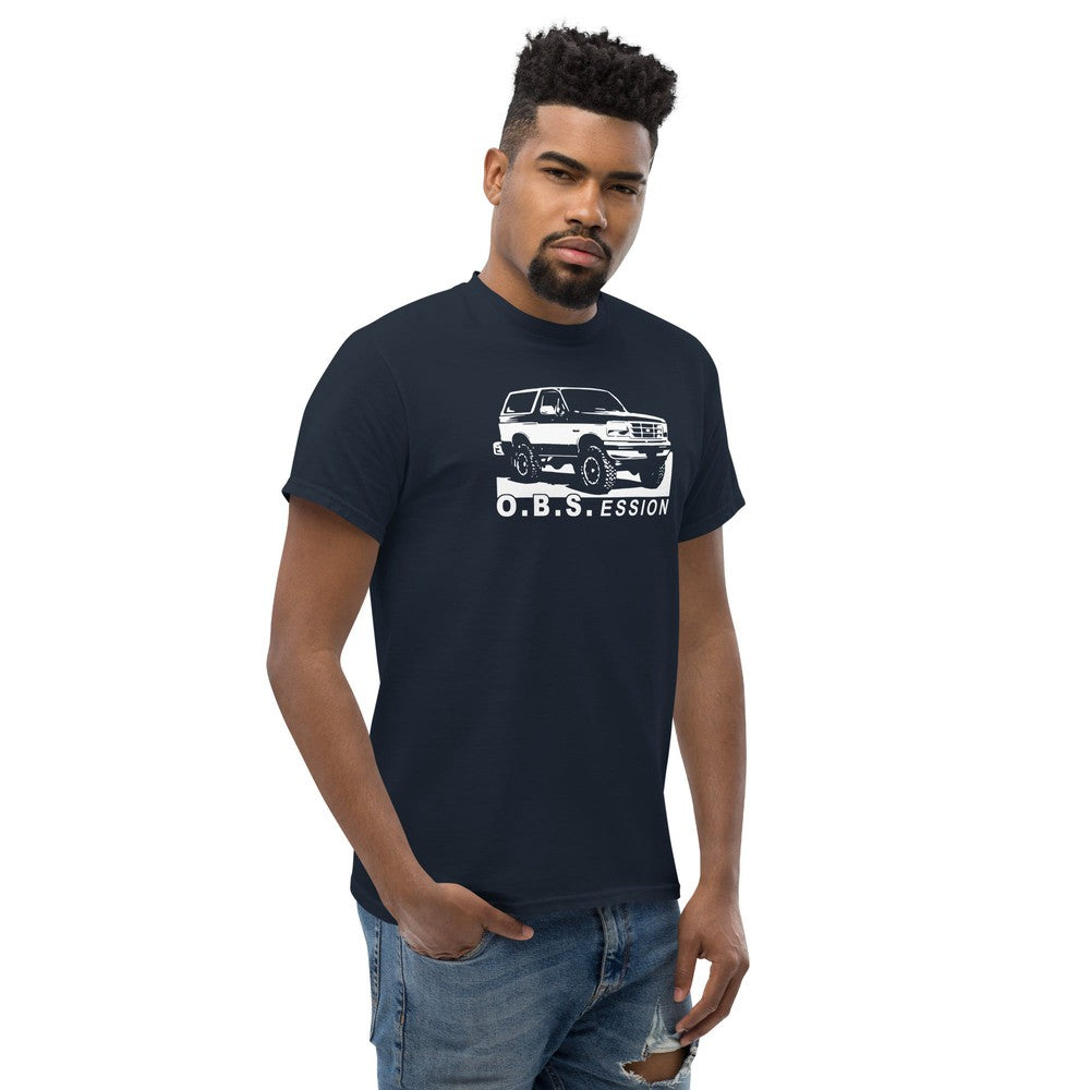 OBS Bronco T-Shirt modeled in navy