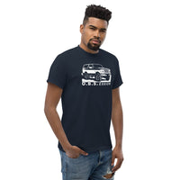 Thumbnail for OBS Bronco T-Shirt modeled in navy