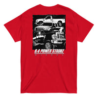 Thumbnail for 6.4 Power Stroke Trucks t-shirt in red