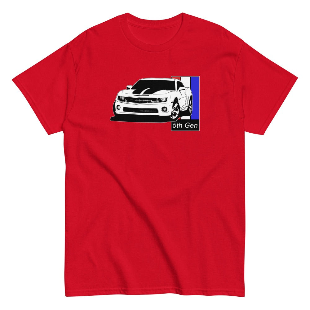 5TH Gen Camaro T-Shirt, Modern Muscle Car Shirt in red