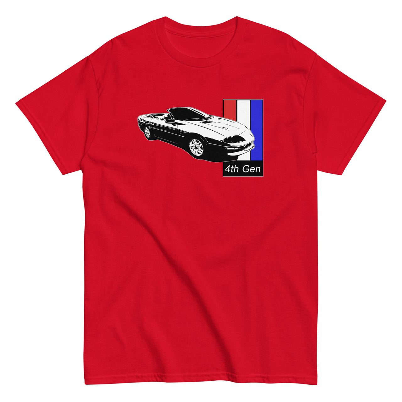 4th Gen Camaro Convertible T-Shirt in red