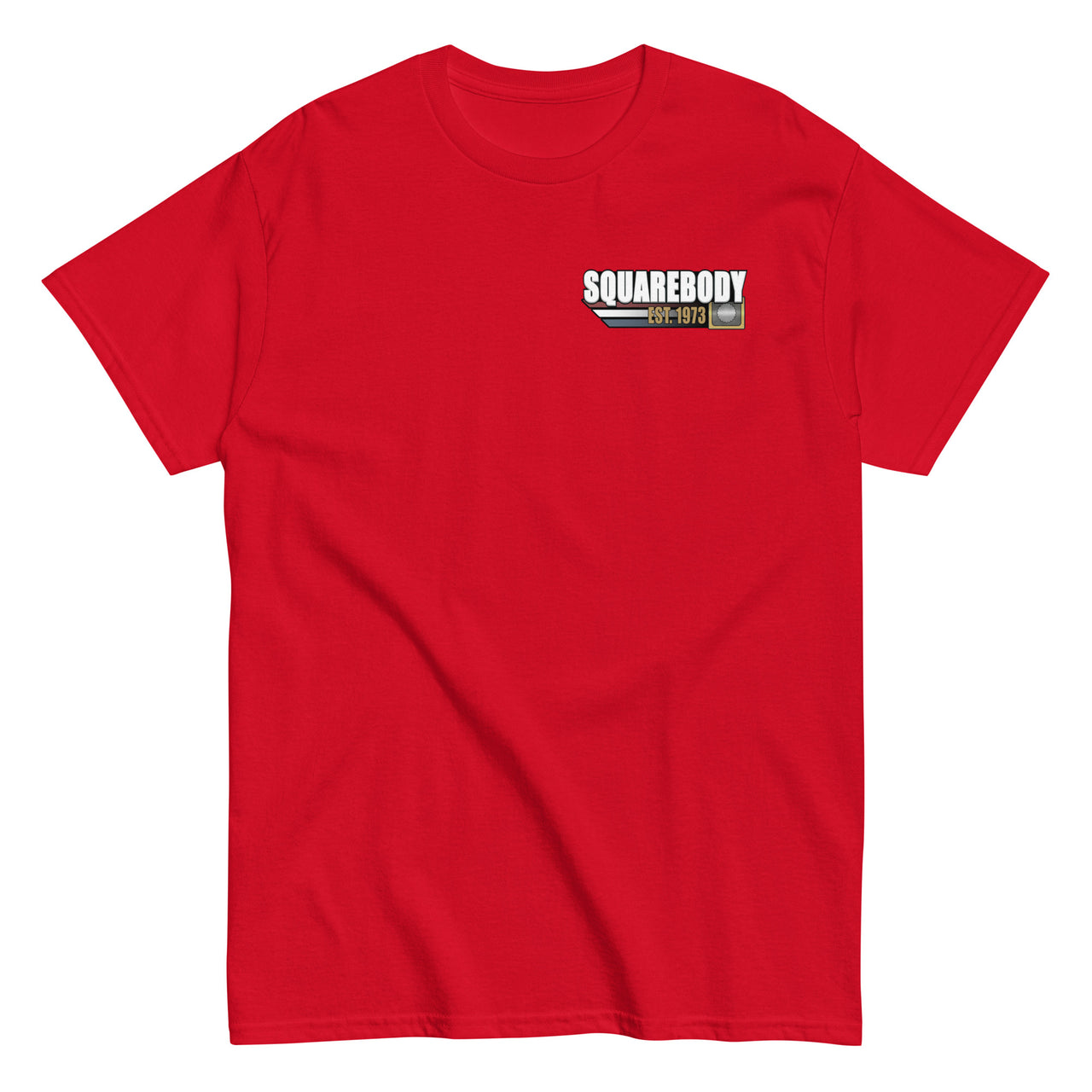 Square Body Truck T-Shirt Squarebody Est 1973 T-Shirt in red