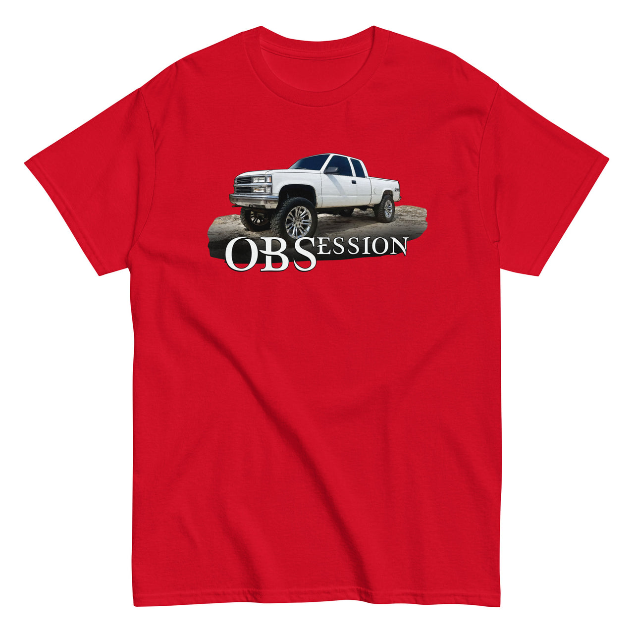 OBS Truck T-Shirt Lifted K1500 In red