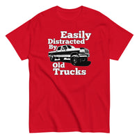 Thumbnail for OBS Truck T-Shirt With Crew Cab - Easily Distracted By Old Trucks
