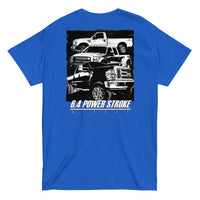 Thumbnail for 6.4 Power Stroke Trucks t-shirt in blue