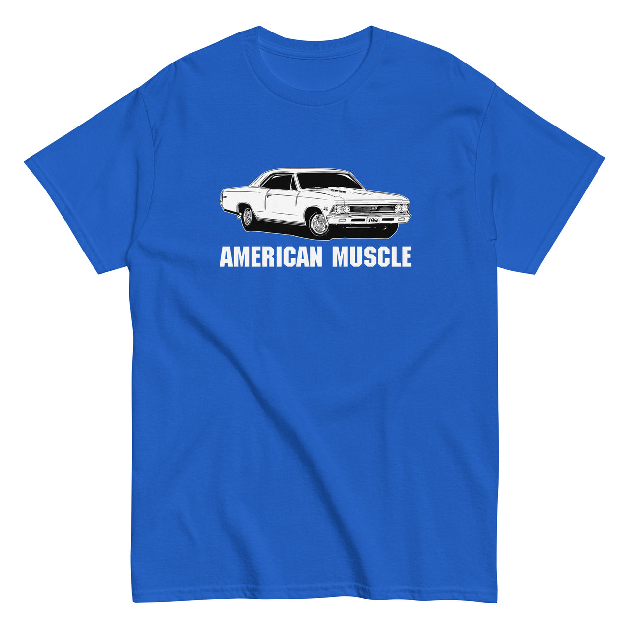 1966 Chevelle T-Shirt, American Muscle Car Tee-In-Royal-From Aggressive Thread