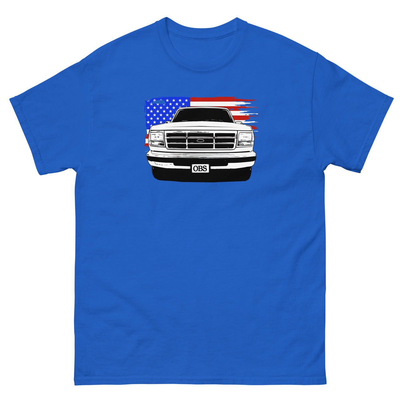 OBS Truck American Flag T-Shirt in blue