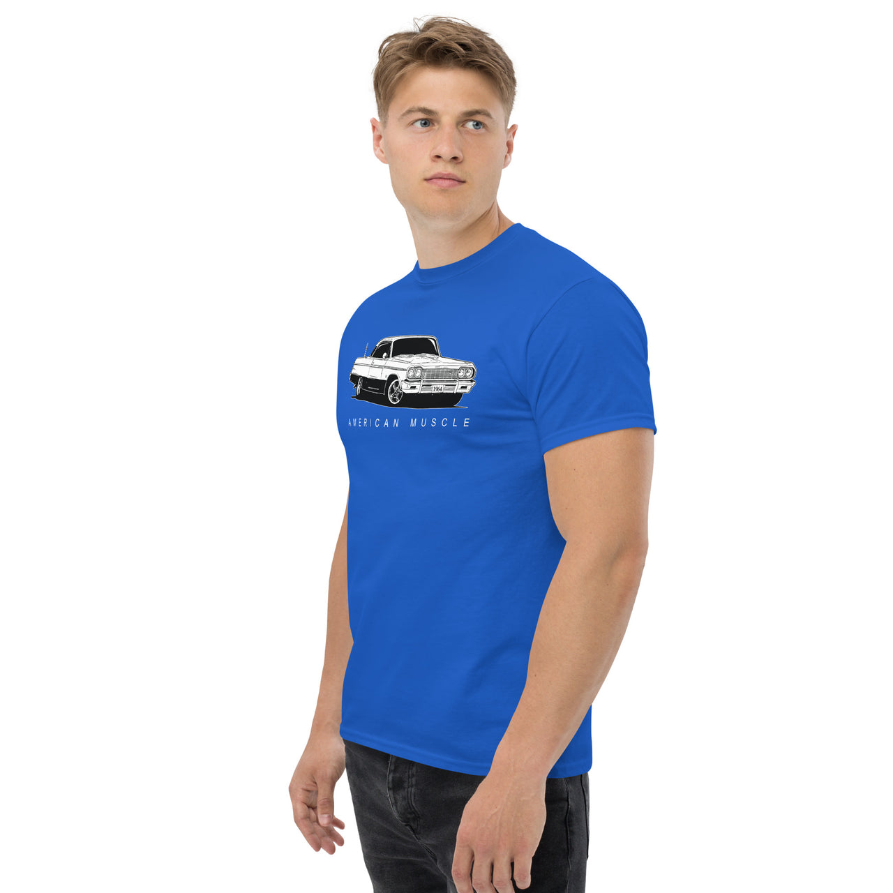 1964 Impala T-Shirt - American Muscle Car-In-Black-From Aggressive Thread