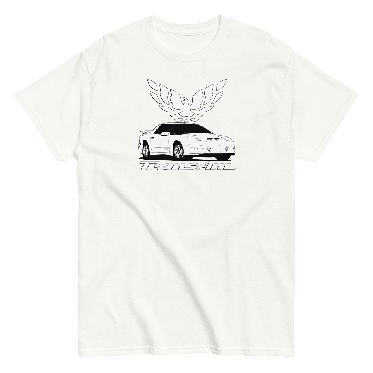 Early 4th Gen 1993-1997 Trans Am T-Shirt-In-White-From Aggressive Thread