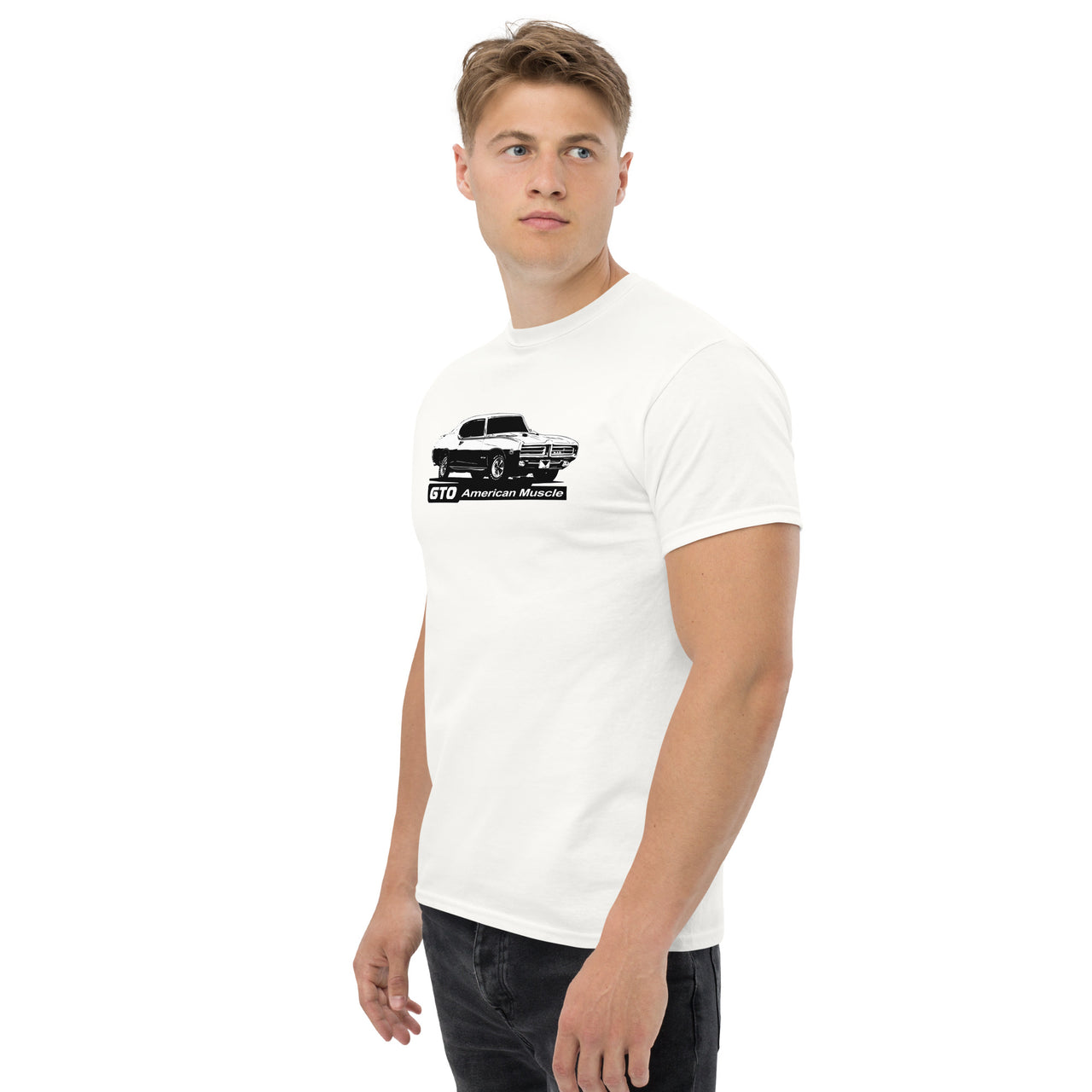 1969 GTO T-Shirt modeled in white