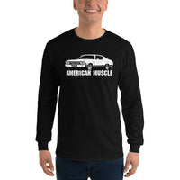 Thumbnail for Man modeling a 1968 Chevelle Long Sleeve Shirt in Black