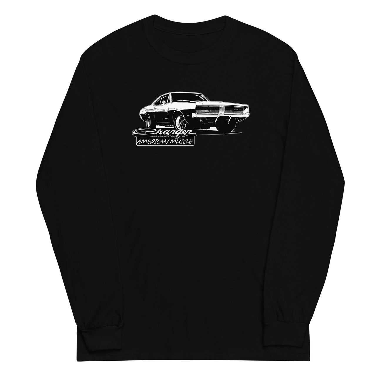 1969 Charger Long Sleeve Shirt in black