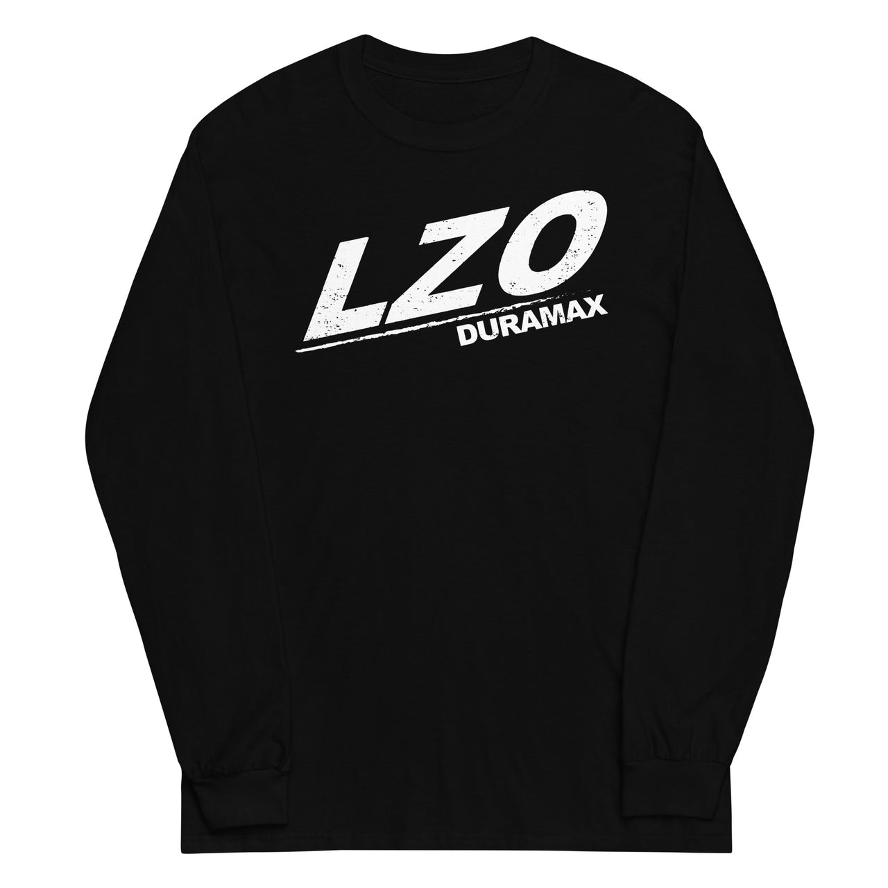 LZO Duramax Long Sleeve Shirt With American Flag Design front in black