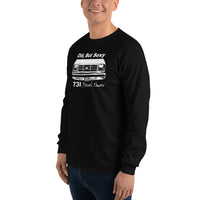 Thumbnail for OBS Truck Shirt Old, But Sexy 7.3 Powerstroke Diesel Long Sleeve modeled in black